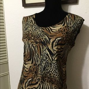 Beautiful animal print top with a bit of metallic